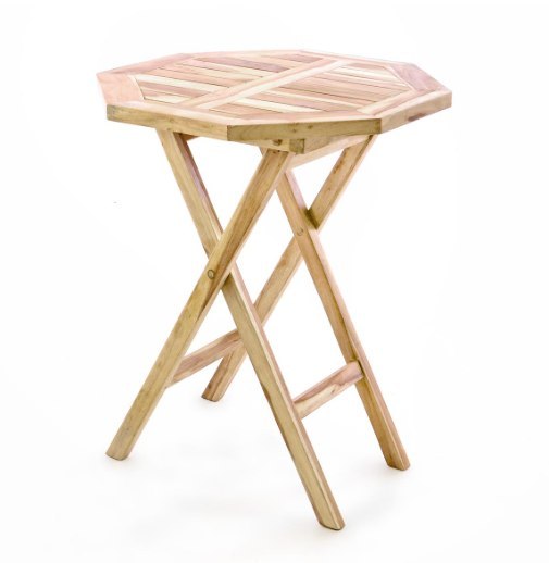 Komplet 2 x składane krzesła 1 x stolik DIVERO z drewna tekowego